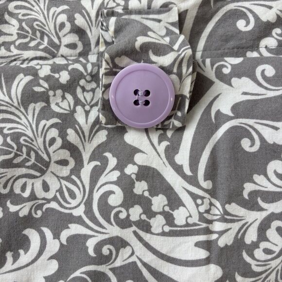 Carseat Canopy Cover Baby Girl Purple Gray Floral Fleece Minky Feminine Washable - Picture 5 of 11